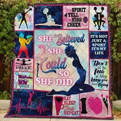 She Believed She Could So She Did, Cheerleading Quilt NP316 Geembi™