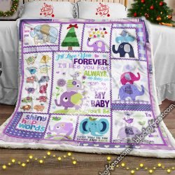 Baby Elephant, Love You Forever Sofa Throw Blanket Geembi™