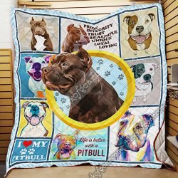 Life Is Better With A Pitbull Quilt NP354 Geembi™