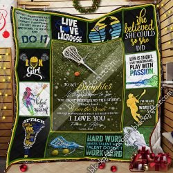 To My Daughter, Love Dad, Lacrosse Quilt Geembi™
