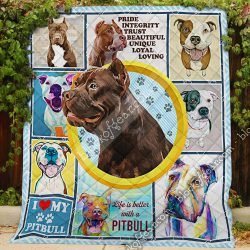 Life Is Better With A Pitbull Quilt NP354 Geembi™