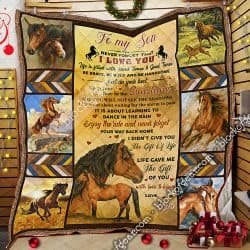 Mom To Son , Horse  Quilt Geembi™