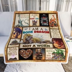 I Am A Book Dragon Sofa Throw Blanket Geembi™