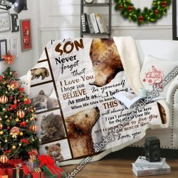 My Amazing Son, This Old Bear Will Always Have Your Back Sofa Throw Blanket Geembi™
