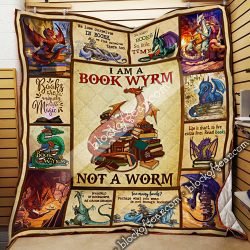 Book Wyrm  Quilt Blanket Geembi™