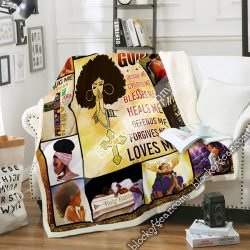 Black Woman, Jesus Sofa Throw Blanket Geembi™