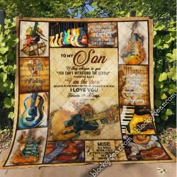 To My Son, Love Dad, Guitar  Quilt Geembi™