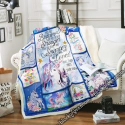 You Are Braver Than You Believe, Unicorn Sofa Throw Blanket Geembi™