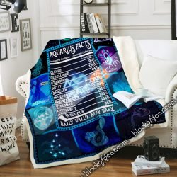 Aquarius Facts Sofa Throw Blanket DNL1604 Geembi™