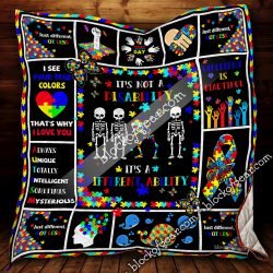 It's Not A Disability, It's A Different Ability, Autism Quilt Geembi™