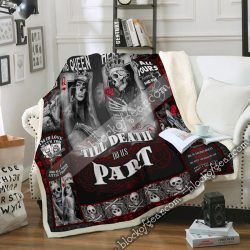Till Death Do Us Part, Couple Skull Sofa Throw Blanket Geembi™