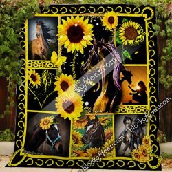 You Are My Sunshine Horse Sunflower Quilt DNL1627 Geembi™