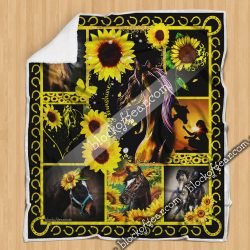 You Are My Sunshine Horse Sunflower Sofa Throw Blanket DNL1627 Geembi™