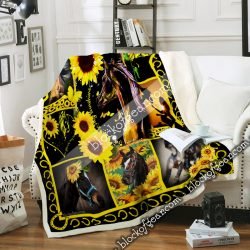 You Are My Sunshine Horse Sunflower Sofa Throw Blanket DNL1627 Geembi™