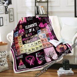 Elements Of A Black Breast Cancer Survivor   Sofa Throw Blanket  Geembi™