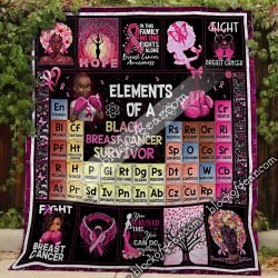 Elements Of A Black Breast Cancer Survivor  Quilt Geembi™