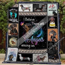 I Believe There Are Angels Among Us, Dachshund  Quilt Geembi™