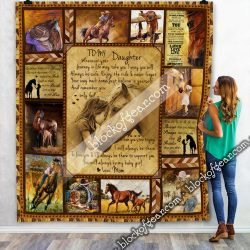 To My Daughter, Love Mom, Horse Girl    Quilt Geembi™