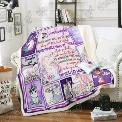 Love My Unicorn Granddaughter, Grandma Sofa Throw Blanket Geembi™