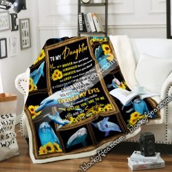 Mom To Daughter, Dolphin Sofa Throw Blanket DTT1616