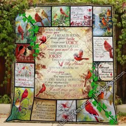 Cardinals. I Miss You...You Are Always In My Heart Quilt Blanket Geembi™
