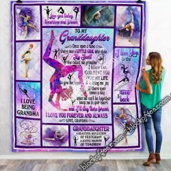 Grandma To Granddaughter Gymnastics Quilt Blanket Geembi™f