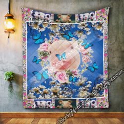 Pink Pig And Flower Quilt Blanket Geembi™