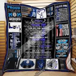 Police Mom, Thank You For All The Special Little Things You Do Quilt Blanket Geembi™