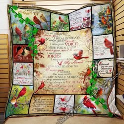 Cardinals. I Miss You...You Are Always In My Heart Quilt Blanket Geembi™