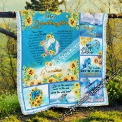 Grandma To Granddaughter - I Love You - Dolphin Quilt Blanket SLB50