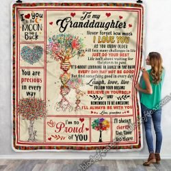 To My Granddaughter, Love Grandma Sofa Throw Blanket THN1894 Geembi™