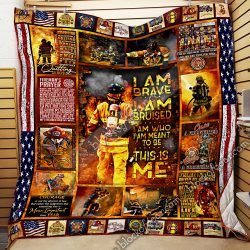 Firefighter. This Is Me. I Am Brave. Quilt Blanket Geembi™