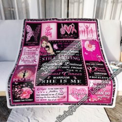 She Is A Breast Cancer Warrior -  She Is Me   Sofa Throw Blanket   Geembi™