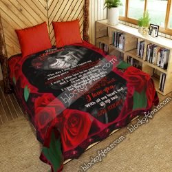 To My Husband Couple Skull Quilt Blanket QNK80 Geembi™