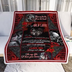 To My Only Love, From Our First Kiss Till Our Last Breath, Skull Sofa Throw Blanket Geembi™
