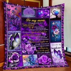 To my Mom, Love Daughter Quilt Blanket Geembi™