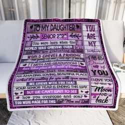 Mom & Dad To Daughter Senior 2020 Sofa Throw Blanket Geembi™