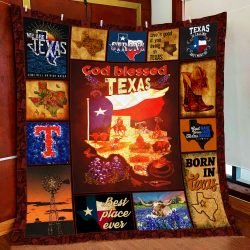 God Bless Texas Quilt Blanket  Geembi™