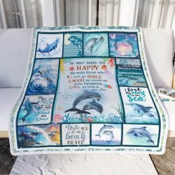 Dolphin - Do What Makes You Happy Sofa Throw Blanket Geembi™