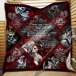 To My Only Love, Skull Couple Quilt Blanket Geembi™