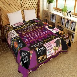 Our Daughter Senior 2020 Black Woman, Mom And Dad Quilt Blanket Geembi™