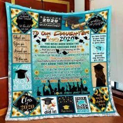 To Our Daughter Senior 2020, Congratulations Quilt Blanket Geembi™