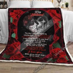 To My Husband Couple Skull Quilt Blanket Geembi™