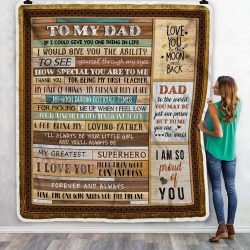 To My Dad, I Love You More Than Word Can Express Sofa Throw Blanket Geembi™