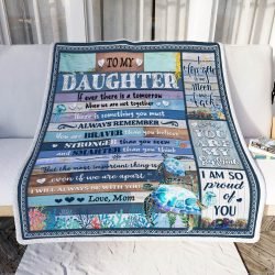 To My Daughter, I Will Always Be With You, Love Mom, Turtle Sofa Throw Blanket Geembi™