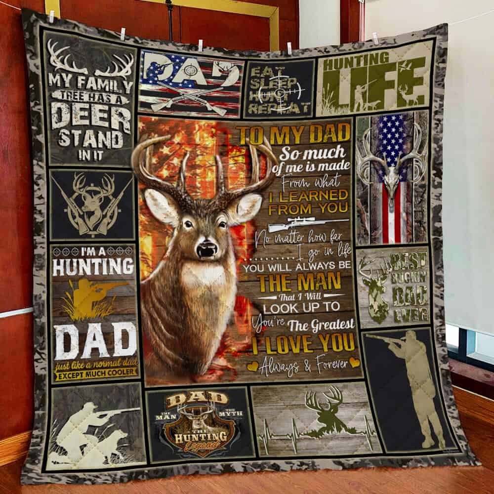 Deer Hunting Deer Hunters Quilt Blanket
