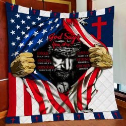 God Says You Are, Jesus Christ Quilt Blanket Geembi™