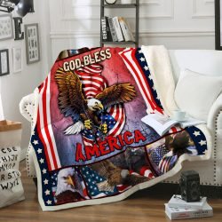 God Bless America Eagle Sofa Throw Blanket
