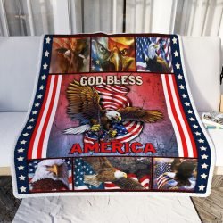 God Bless America Eagle Sofa Throw Blanket