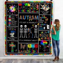 Autism -  It's Not A Disability It's A Different Ability Sofa Throw Blanket Geembi™